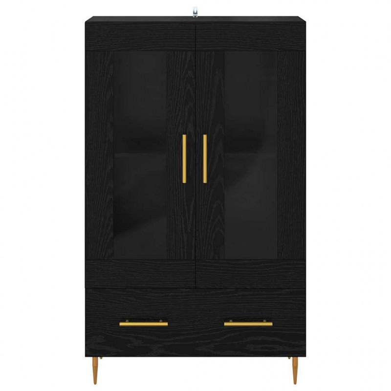 Highboard z szufladą Czarny Dąb 69,5 x 31 x 115 cm