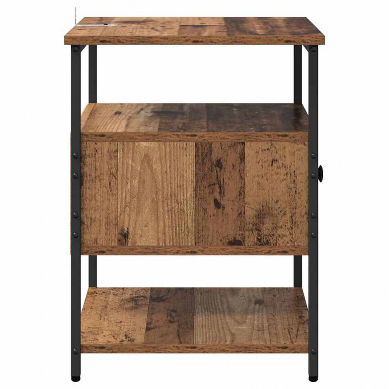 Szafka Nocna z szufladą 2 pcs Stare drewno 40 x 42 x 56 cm