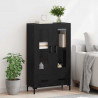 Highboard Czarny Dąb 69,5 x 31 x 115 cm Materiał drewnopochodny