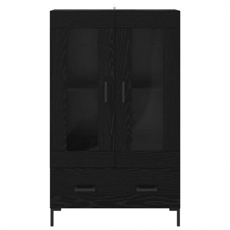 Highboard Czarny Dąb 69,5 x 31 x 115 cm Materiał drewnopochodny
