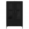 Highboard Czarny Dąb 69,5 x 31 x 115 cm Materiał drewnopochodny
