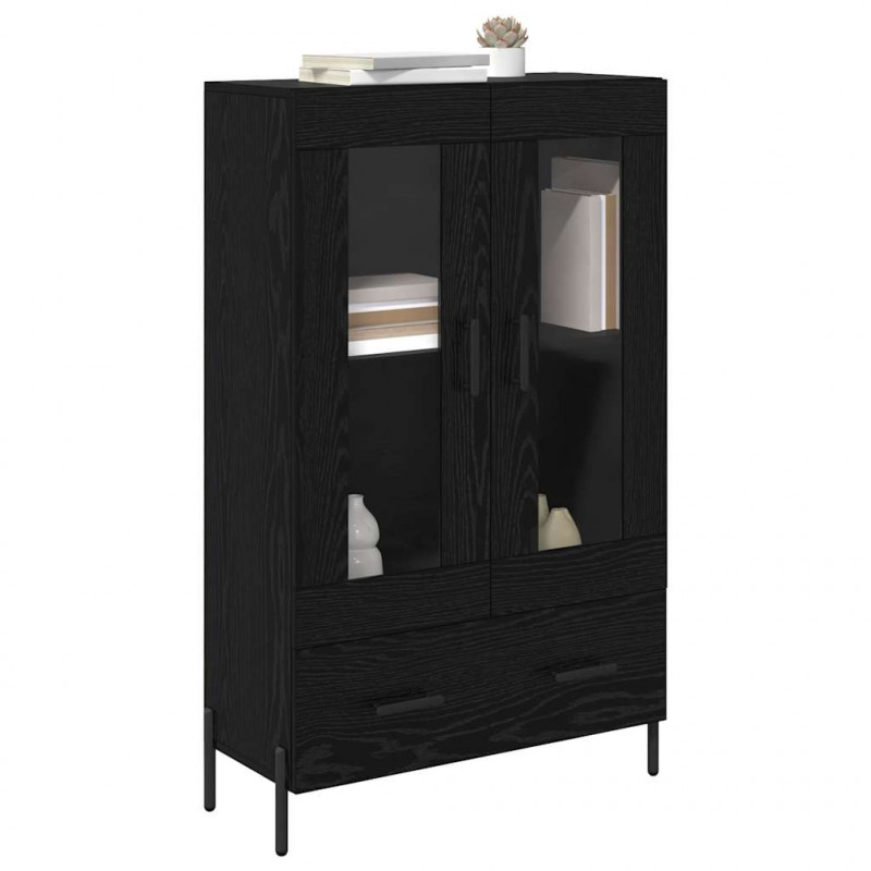 Highboard z szufladą Corona Czarny Dąb 69,5 x 31 x 115 cm