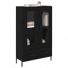 Highboard z szufladą Corona Czarny Dąb 69,5 x 31 x 115 cm