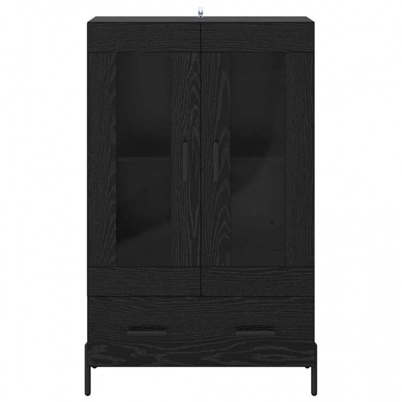 Highboard z szufladą Corona Czarny Dąb 69,5 x 31 x 115 cm