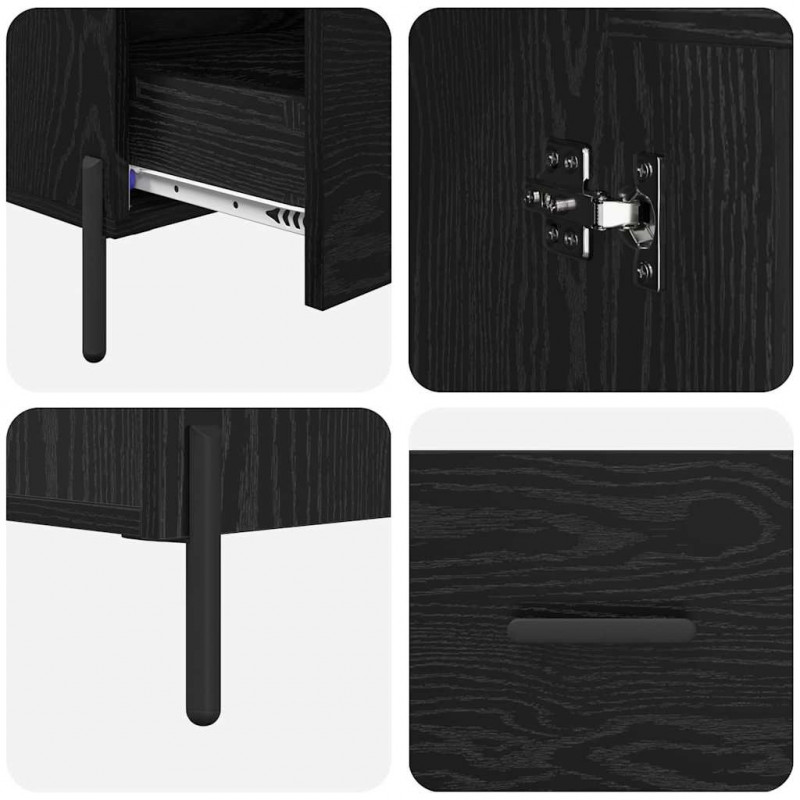 Highboard z szufladą Corona Czarny Dąb 69,5 x 31 x 115 cm