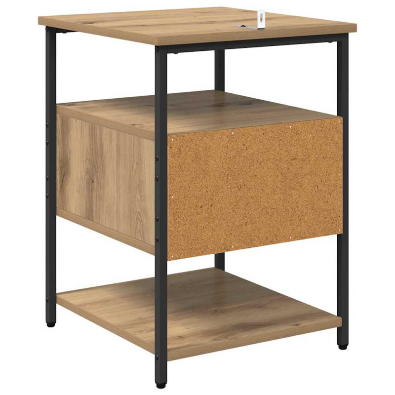 Szafka Nocna z szufladą 2 pcs Dąb rzemieślniczy 40 x 42 x 56 cm