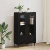 Highboard Czarny Dąb 69,5 x 31 x 115 cm Materiał drewnopochodny