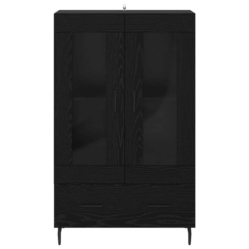 Highboard Czarny Dąb 69,5 x 31 x 115 cm Materiał drewnopochodny