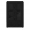 Highboard Czarny Dąb 69,5 x 31 x 115 cm Materiał drewnopochodny