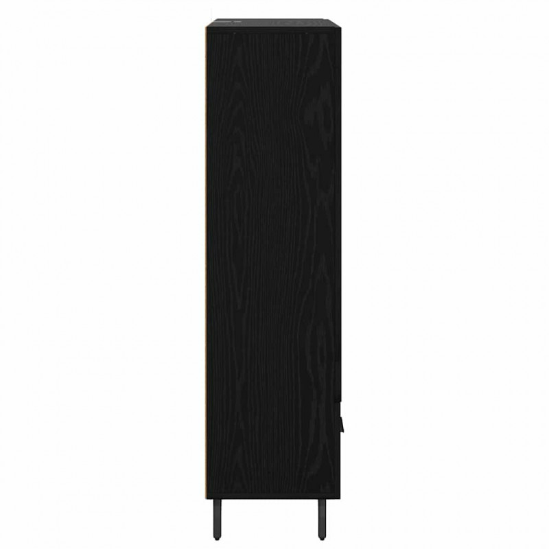 Highboard Czarny Dąb 69,5 x 31 x 115 cm Materiał drewnopochodny