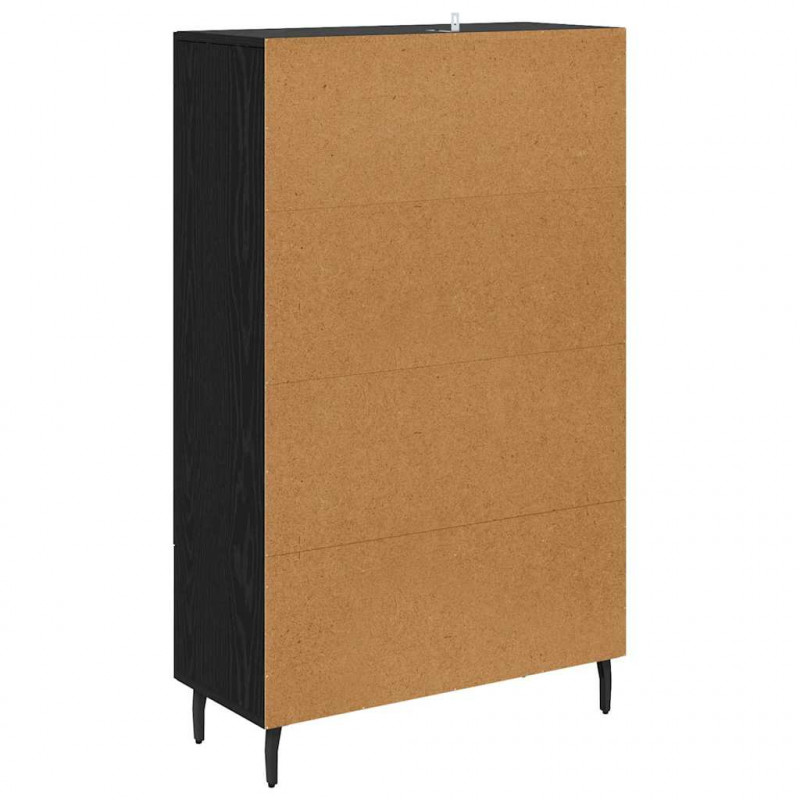 Highboard Czarny Dąb 69,5 x 31 x 115 cm Materiał drewnopochodny