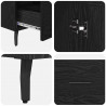 Highboard Czarny Dąb 69,5 x 31 x 115 cm Materiał drewnopochodny