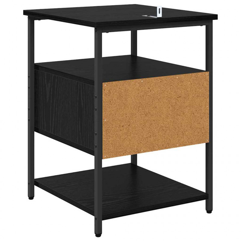 Szafka Nocna z szufladą 2 pcs Czarny Dąb 40 x 42 x 56 cm