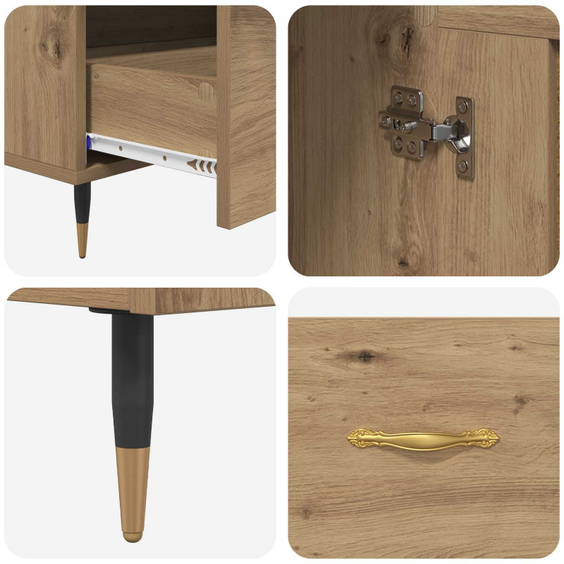 Highboard z szufladą Dąb rzemieślniczy 69,5 x 31 x 115 cm