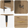 Highboard z szufladą Dąb rzemieślniczy 69,5 x 31 x 115 cm