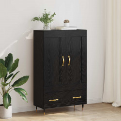 Highboard Czarny Dąb 69,5 x 31 x 115 cm Materiał drewnopochodny