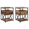 Szafka Nocna z szufladą 2 pcs Stare drewno 40 x 42 x 55 cm