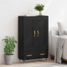 Highboard Czarny Dąb 69,5 x 31 x 115 cm Materiał drewnopochodny