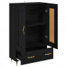 Highboard Czarny Dąb 69,5 x 31 x 115 cm Materiał drewnopochodny