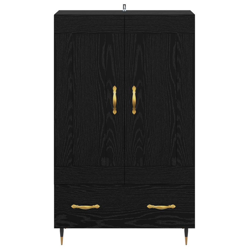 Highboard Czarny Dąb 69,5 x 31 x 115 cm Materiał drewnopochodny