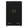 Highboard Czarny Dąb 69,5 x 31 x 115 cm Materiał drewnopochodny