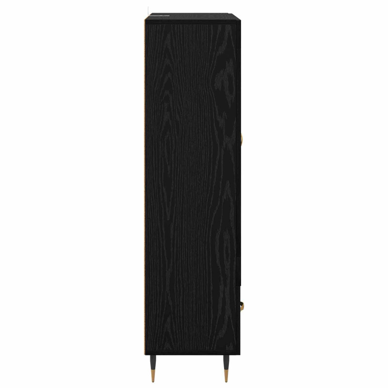 Highboard Czarny Dąb 69,5 x 31 x 115 cm Materiał drewnopochodny