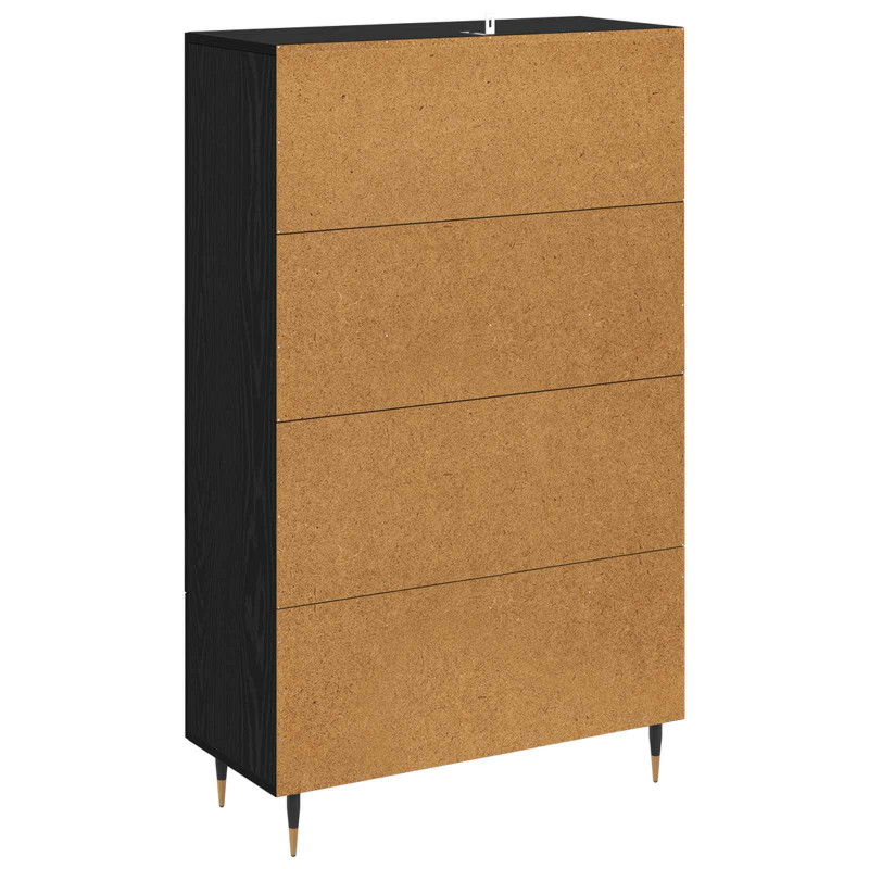 Highboard Czarny Dąb 69,5 x 31 x 115 cm Materiał drewnopochodny