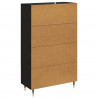 Highboard Czarny Dąb 69,5 x 31 x 115 cm Materiał drewnopochodny