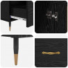 Highboard Czarny Dąb 69,5 x 31 x 115 cm Materiał drewnopochodny