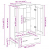 Highboard Czarny Dąb 69,5 x 31 x 115 cm Materiał drewnopochodny
