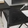 Biurko Czarny Dąb 135 x 50 x 90 cm Materiał drewnopochodny