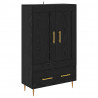 Highboard Czarny Dąb 69,5 x 31 x 115 cm Materiał drewnopochodny