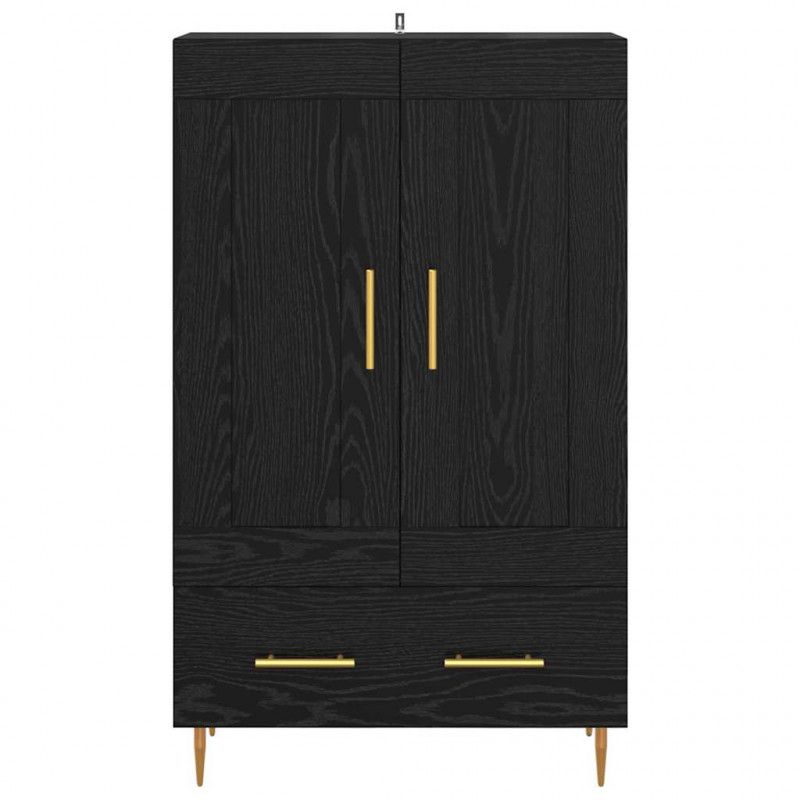 Highboard Czarny Dąb 69,5 x 31 x 115 cm Materiał drewnopochodny