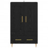 Highboard Czarny Dąb 69,5 x 31 x 115 cm Materiał drewnopochodny