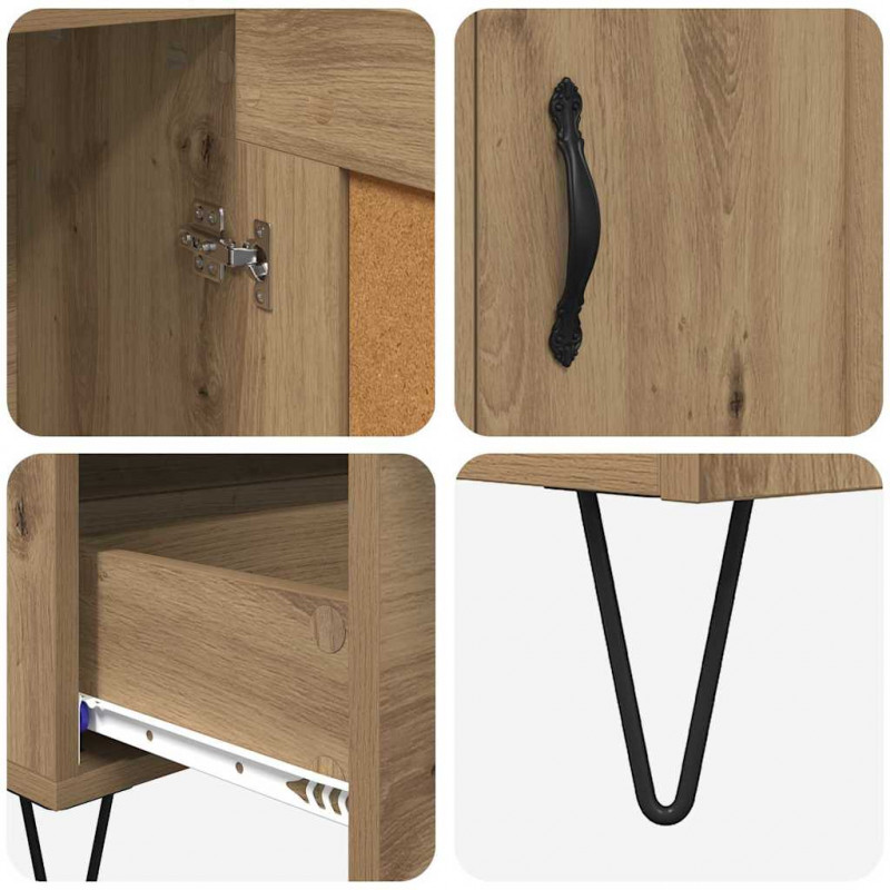 Highboard z szufladą Dąb rzemieślniczy 69,5 x 31 x 115 cm