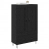 Highboard Czarny Dąb 69,5 x 31 x 115 cm Materiał drewnopochodny