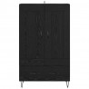 Highboard Czarny Dąb 69,5 x 31 x 115 cm Materiał drewnopochodny