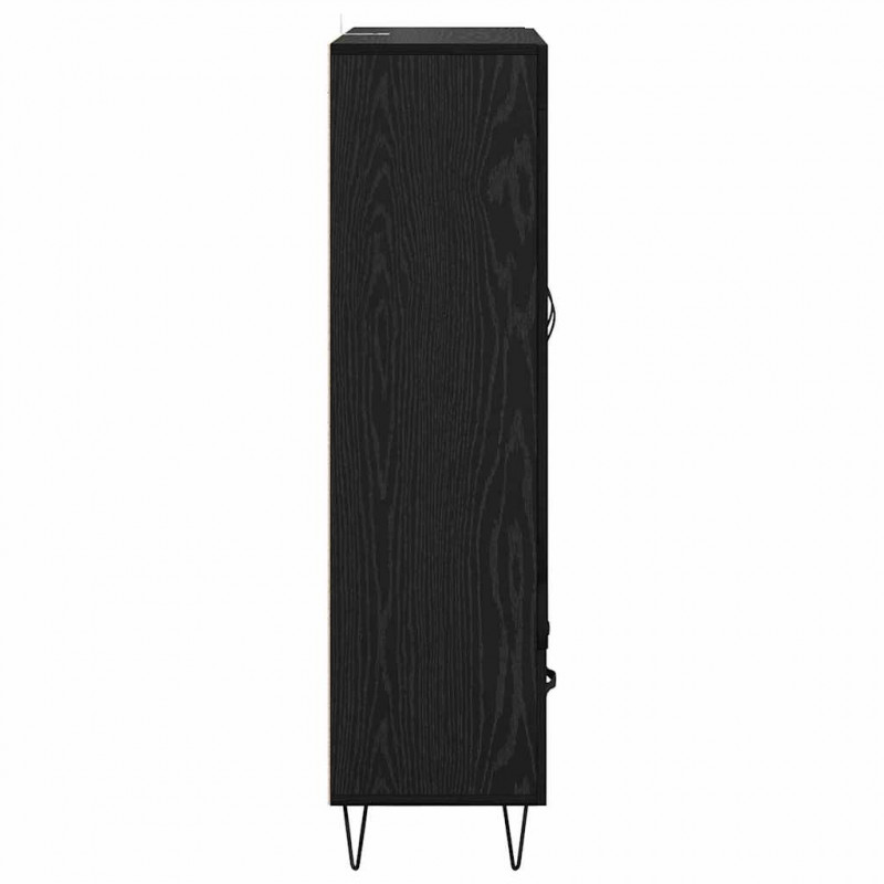 Highboard Czarny Dąb 69,5 x 31 x 115 cm Materiał drewnopochodny
