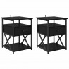 Szafka Nocna z szufladą 2 pcs Czarny Dąb 40 x 42 x 55 cm