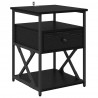 Szafka Nocna z szufladą 2 pcs Czarny Dąb 40 x 42 x 55 cm