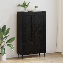 Highboard Czarny Dąb 69,5 x 31 x 115 cm Materiał drewnopochodny