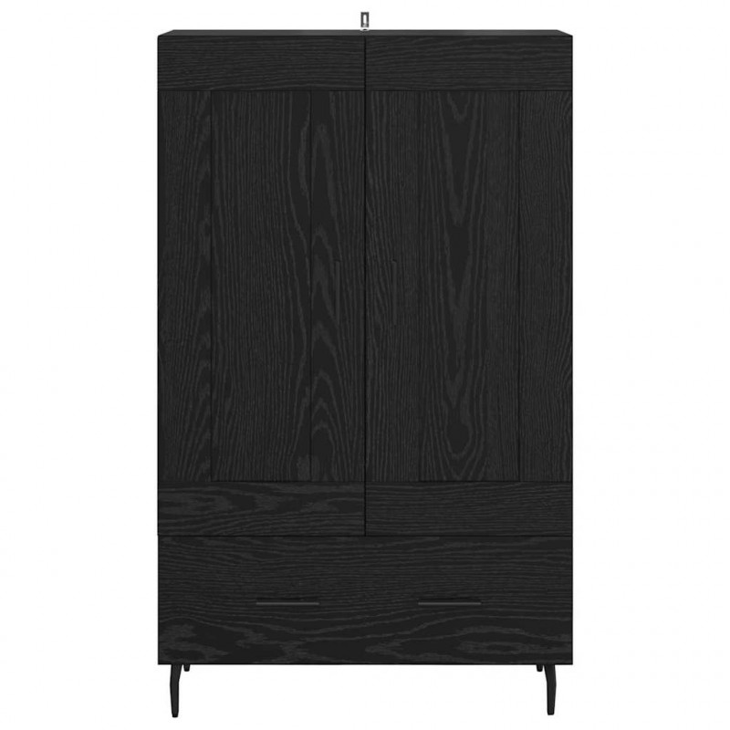 Highboard Czarny Dąb 69,5 x 31 x 115 cm Materiał drewnopochodny