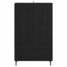 Highboard Czarny Dąb 69,5 x 31 x 115 cm Materiał drewnopochodny