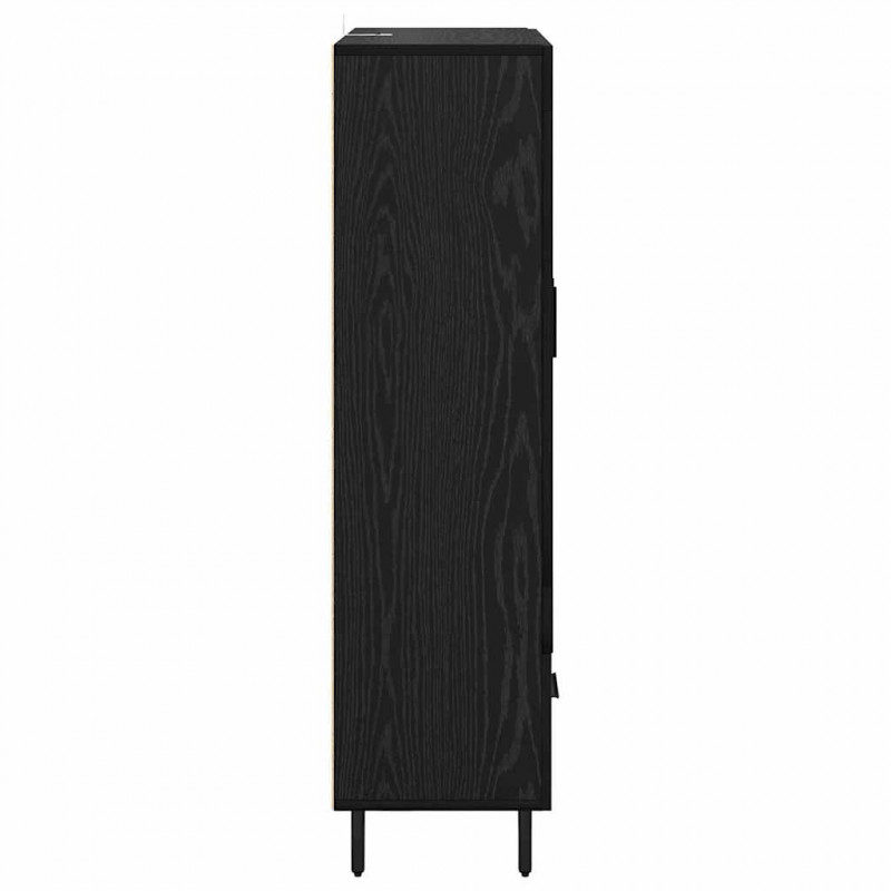 Highboard Czarny Dąb 69,5 x 31 x 115 cm Materiał drewnopochodny