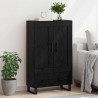 Highboard Czarny Dąb 69,5 x 31 x 115 cm Materiał drewnopochodny