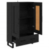 Highboard Czarny Dąb 69,5 x 31 x 115 cm Materiał drewnopochodny