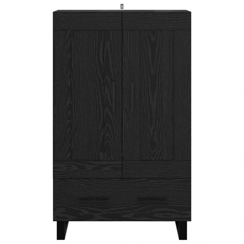 Highboard Czarny Dąb 69,5 x 31 x 115 cm Materiał drewnopochodny