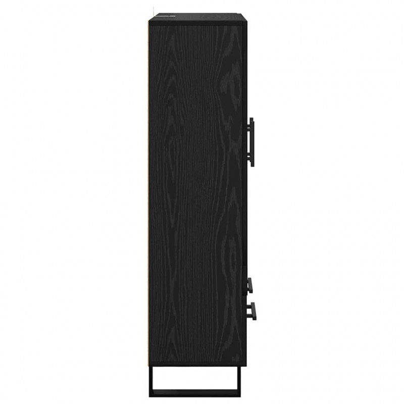 Highboard Czarny Dąb 69,5 x 31 x 115 cm Materiał drewnopochodny