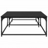 Stolik kawowy 2 pcs Czarny Dąb Materiał drewnopochodny