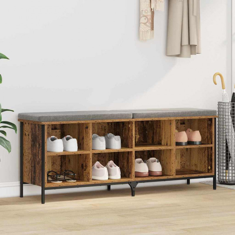 Szafka na buty z półką Stare drewno 131 x 35 x 50 cm